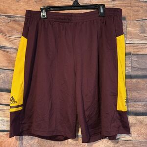 Adidas Central Michigan Chippewas XL Basketball Shorts Climalite NCAA Maroon